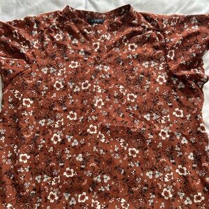 Denver Hayes Terracotta Floral Blouse